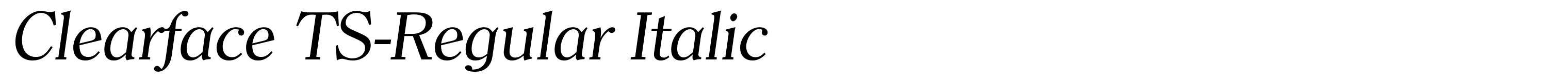 Clearface TS-Regular Italic